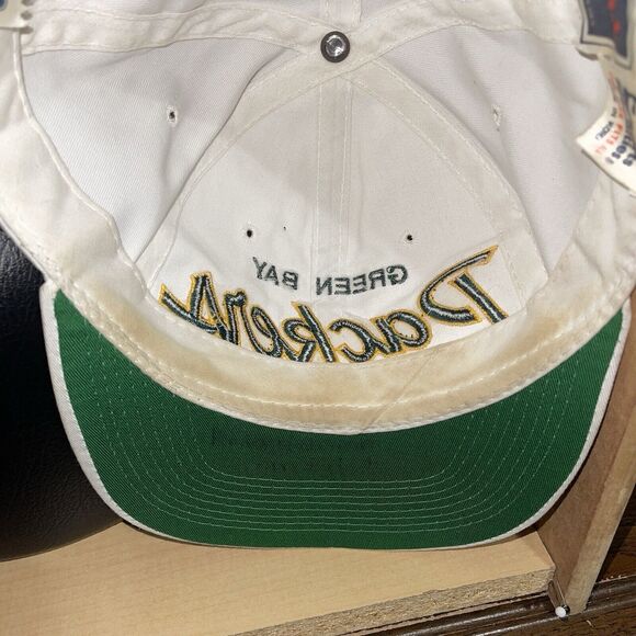 Vintage Green Bay Packers Sport Specialties Script Snapback Hat Cap White RARE - Picture 15 of 16